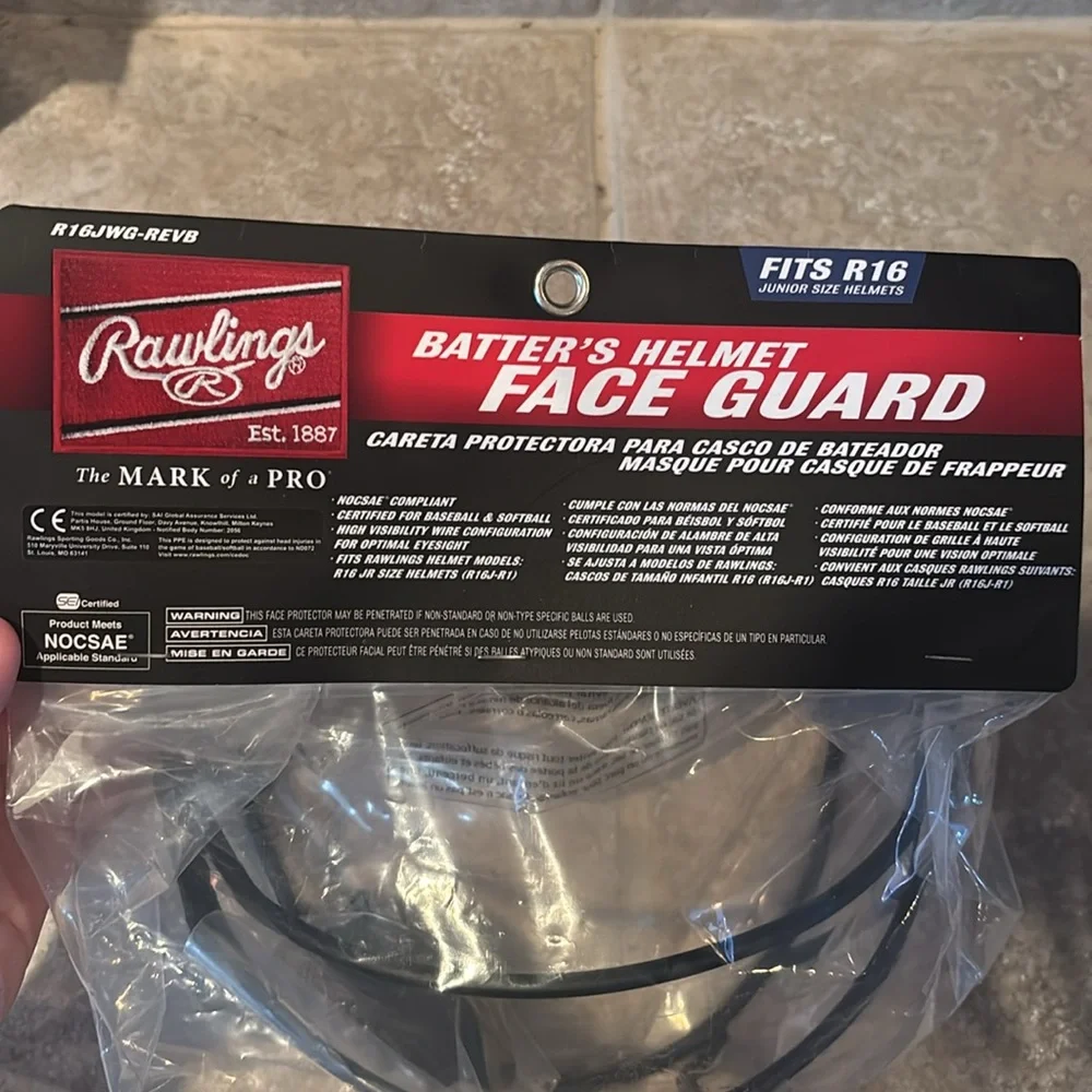 Rawlings Black Batter's Helmet Face Guard